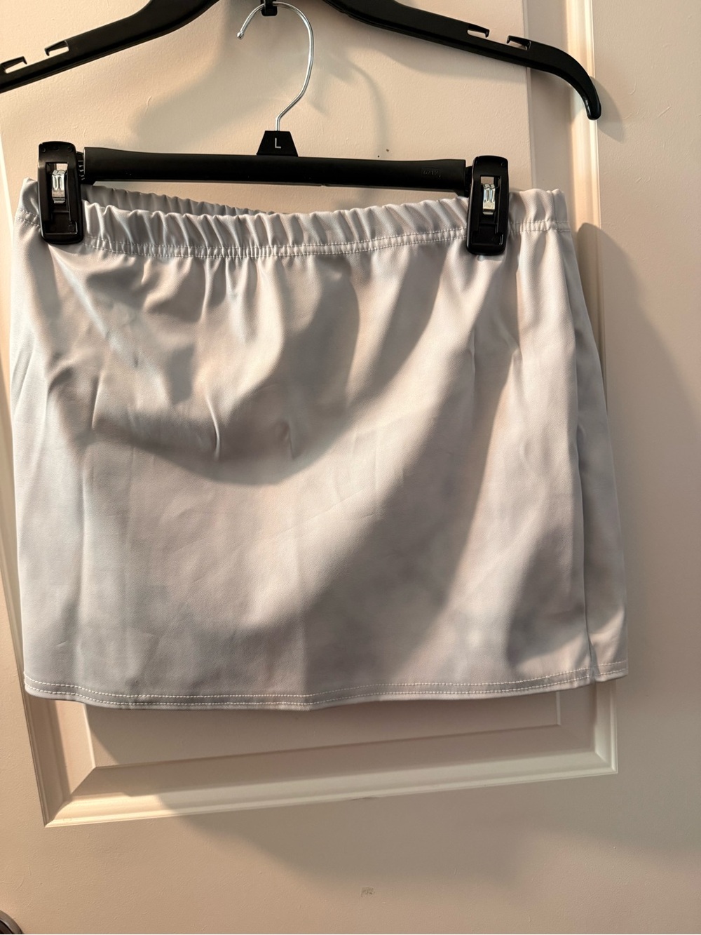 PrettyLittleThing Pale Gray Elastic Waist Mini Skirt